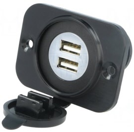 dubbele-usb-outlet-auto-bevestigingsplaat